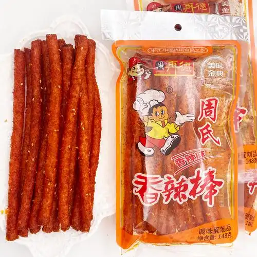周再德周氏香辣棒湖南平江麻辣辣条油条大包儿时零食小吃休闲食品