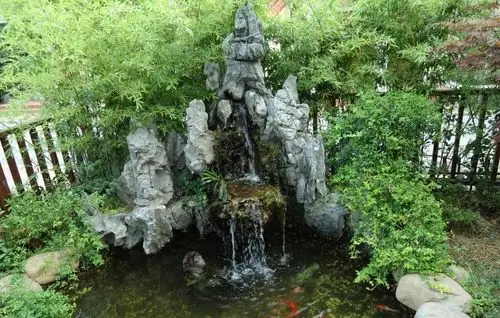 庭院假山鱼池图片库装修效果图
