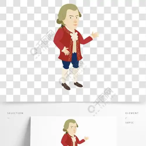 简约扁平卡通人物音乐家莫扎特矢量元素1年前发布