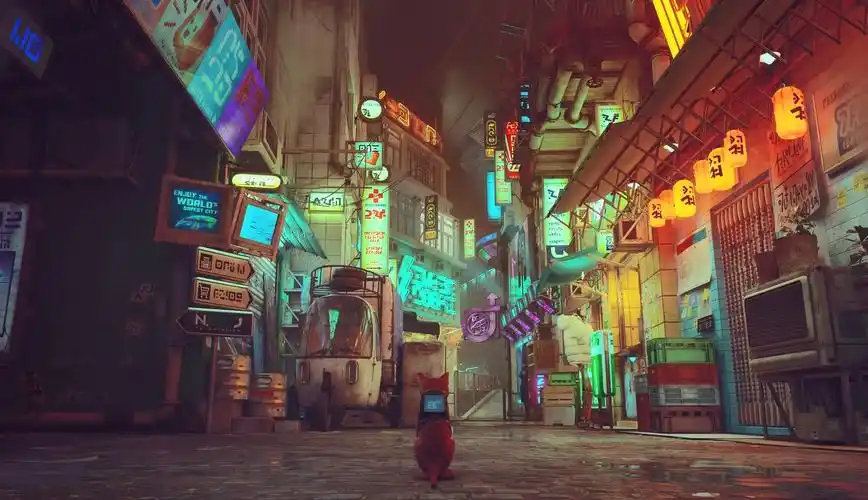 《迷失stray》复古港味城寨动态壁纸