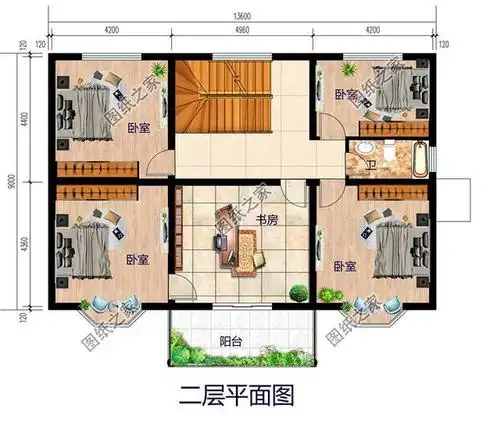 二层小洋楼设计图