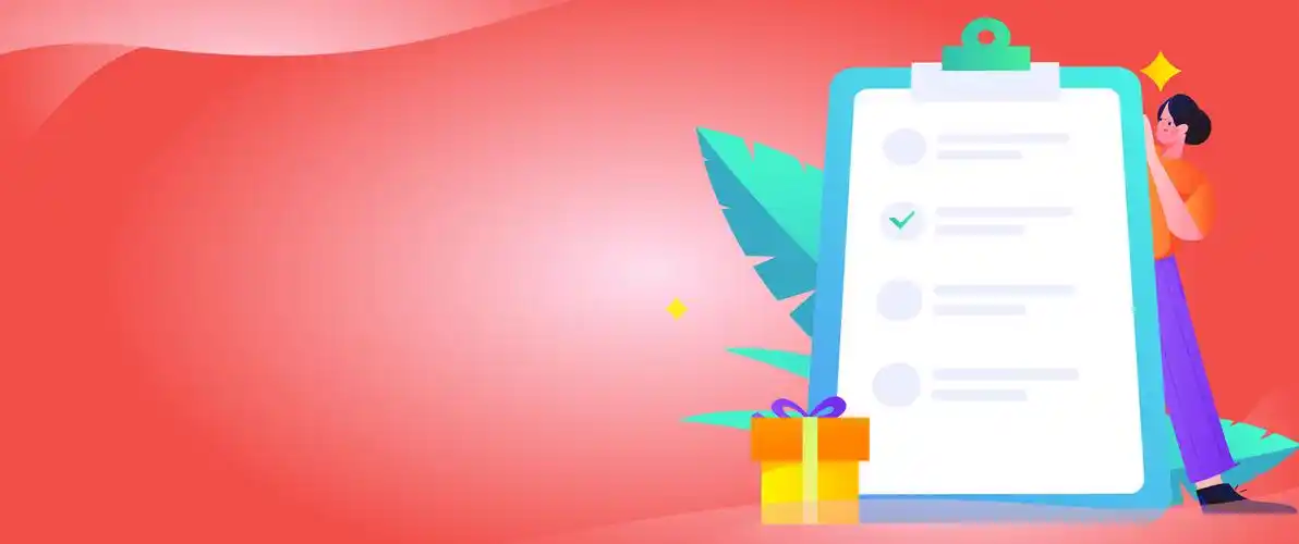 邀请好友进行问卷调查人物互联网背景矢量插