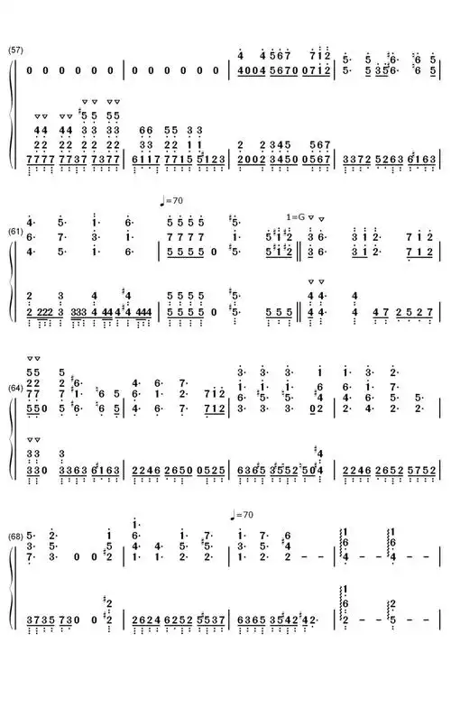 创造营2020热门单曲《喜欢你》钢琴简谱_柏通乐器