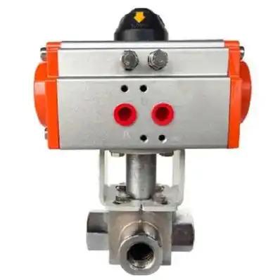 气动高压三通球阀l型t型换向阀dn81