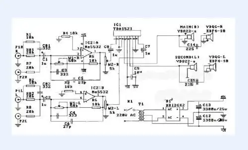 漫步者音箱电路图