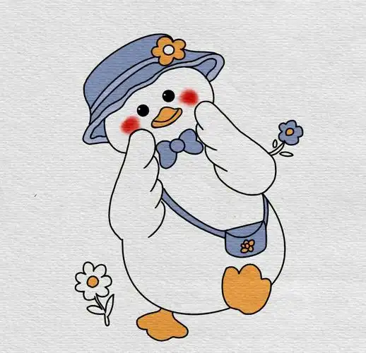 加油鸭简笔画教程步骤