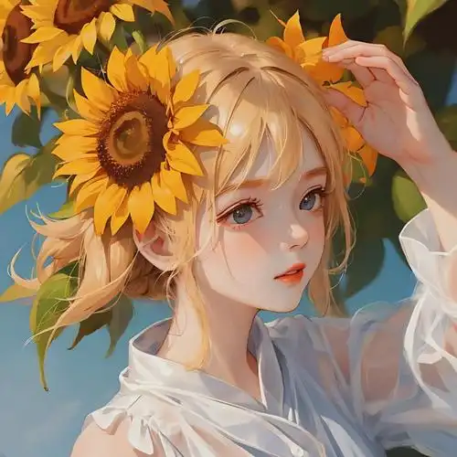 向日葵女孩头像