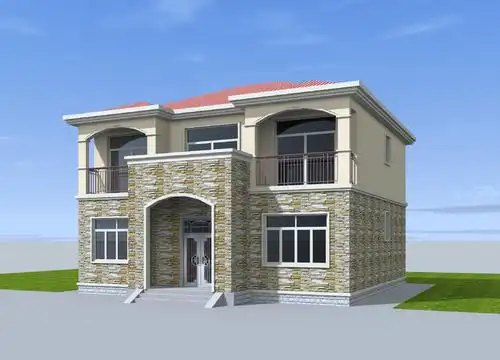 11.7x10.7 小两层自建别墅带地下室小堡垒别墅住宅设计图平面图方案图