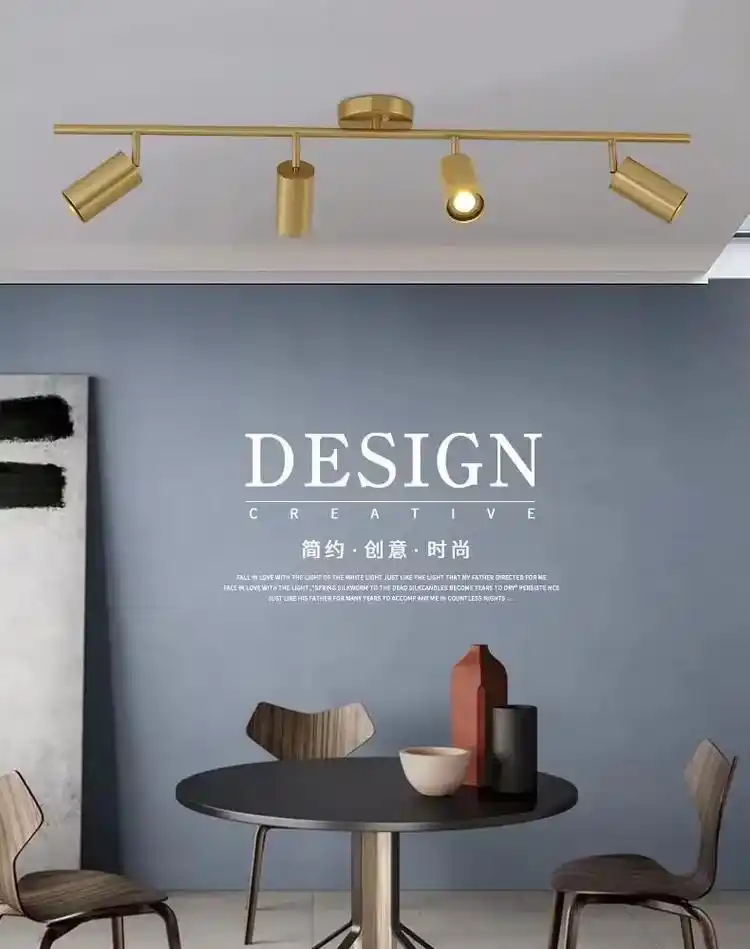 明装射灯北欧风大气明装全铜客厅展厅射灯
