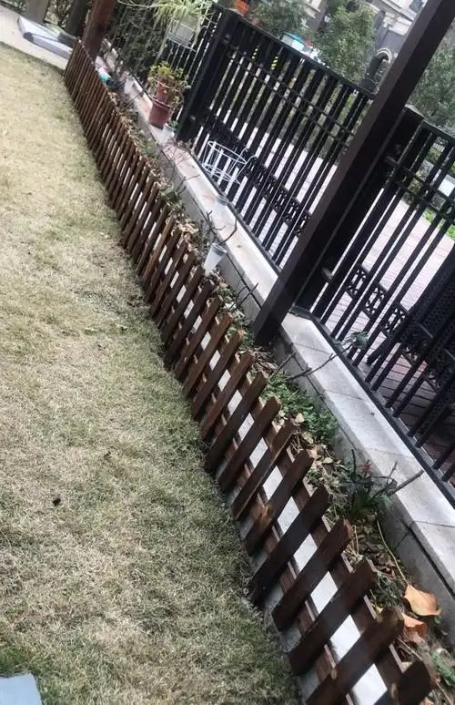 花园防腐木栅栏实木篱笆花坛木质围栏草坪护栏庭院绿化园艺小装饰