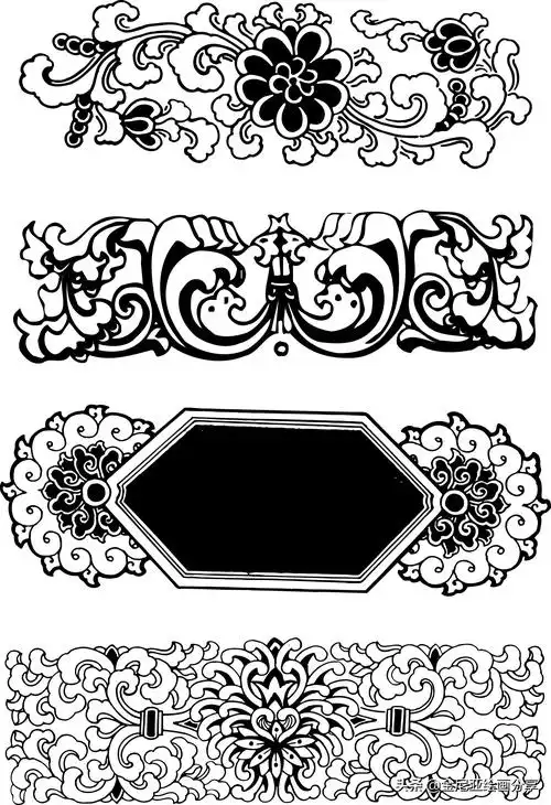 传统动物图案 边框 相框 吉祥图案 图腾 传统花纹图案 动漫平面设计