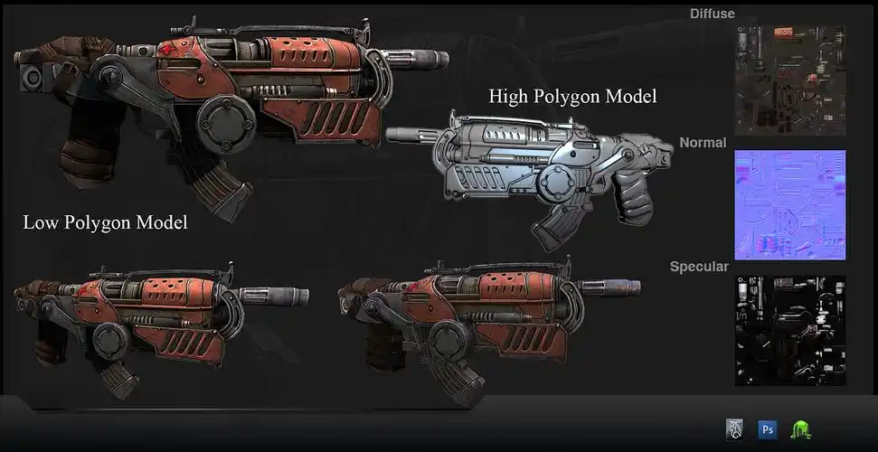 临摹战争机器中的武器