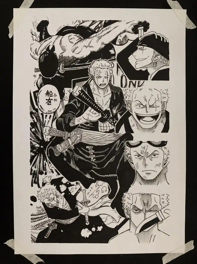 我要结婚了 新郎是索隆 #手绘 #黑白画 #海贼王 #索隆 - 抖音