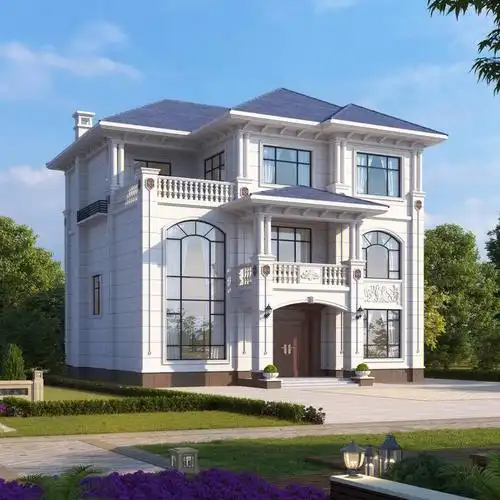 秋季想建房看看这3款三层简欧别墅设计图