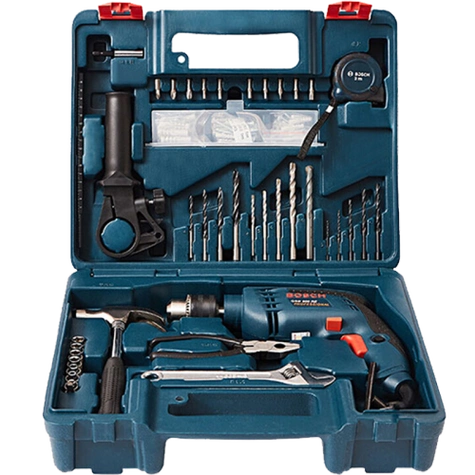 博世boschgsb600re13毫米600瓦手电钻电动工具箱多功能冲击钻套装