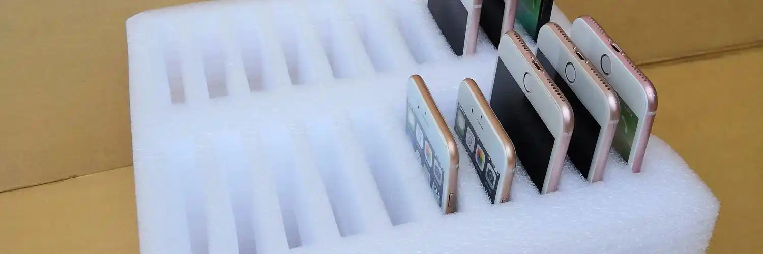 泡沫手机收纳盒分格钢化膜整理盒手机维修多格手机存放盒储物睫毛膏