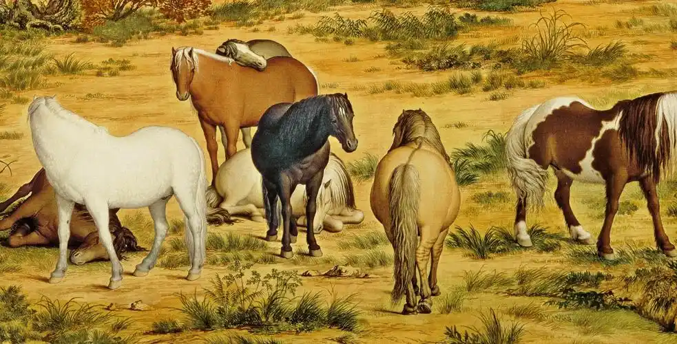 《百骏图》局部