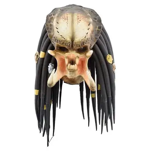 铁血战士异形头盔 万圣节异形大战铁血战士面具 恐怖捕食者头盔 派对