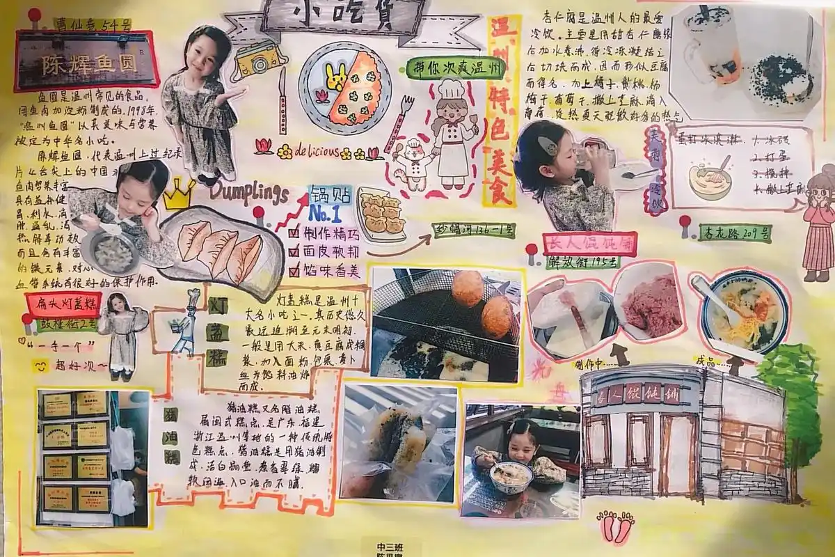 手抄黑板报已发,吃遍温州小吃,截图带娃逛吃一天吧#抖音图文来 - 抖音