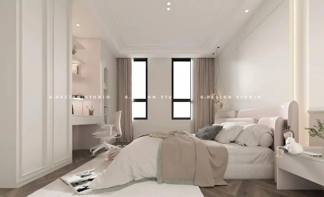 480方现代奶油风别墅pink公主房