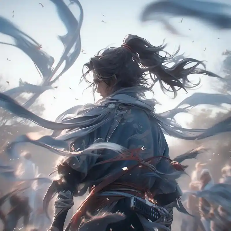 风男#古风 #国风 #武侠 #插画 #ai绘画生成 - 抖音