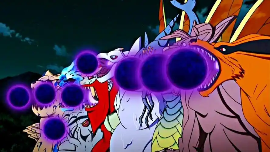 九只尾兽合力对付外道魔像,最终大获全胜,你们看过这一集嘛