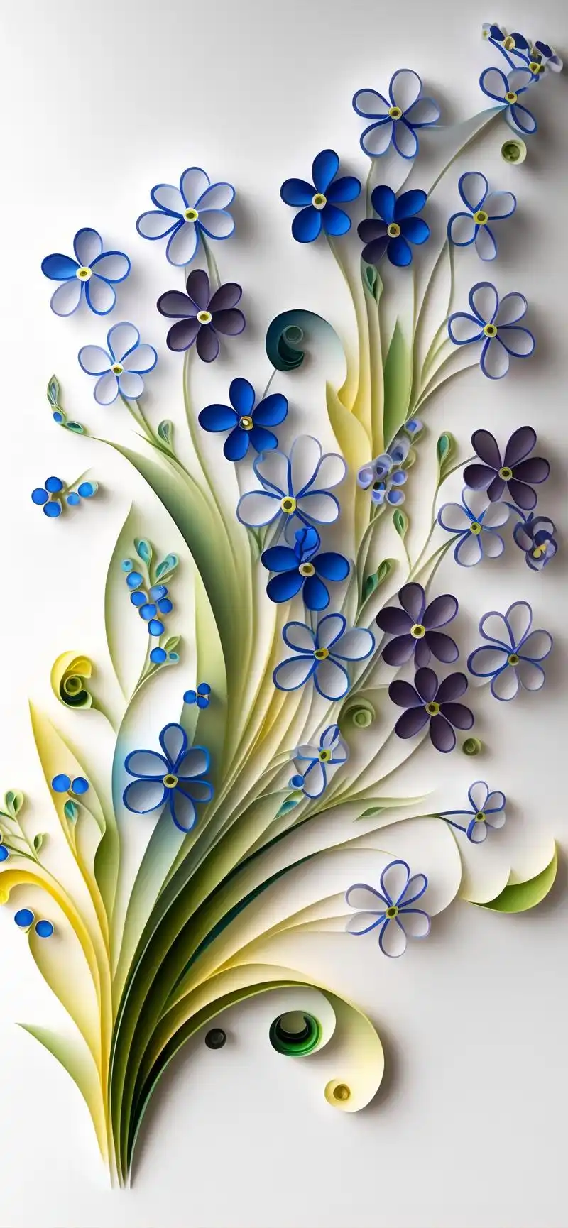 ai创作:衍纸兰花作品欣赏