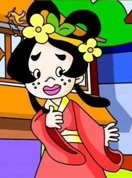 东施效颦的简笔画