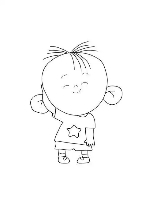 大耳朵图图他妈妈的简笔画