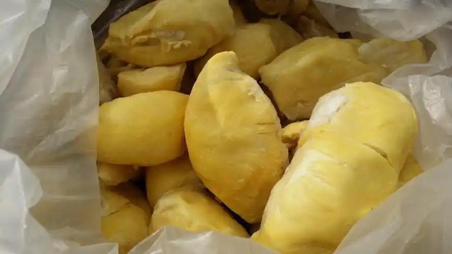 大量供应泰国金枕头带核榴莲肉 成熟度好 树熟冷冻榴莲肉20kg