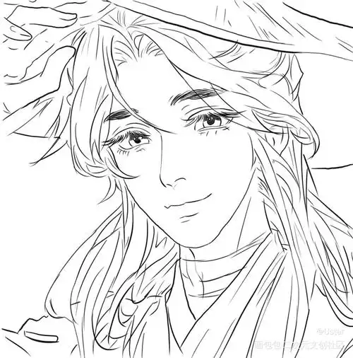 图2涂了个光感觉不太理想hhhh还是看图1线稿吧orz  天官赐福 百无