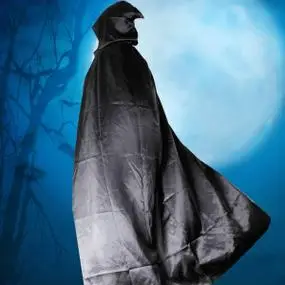 万圣节服装暗黑男儿童披风黑袍恐怖衣服斗篷成人僵尸死神cos服饰