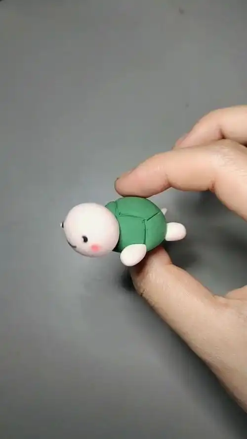 超轻粘土手工,可爱的小乌龟教程,你学会了吗?