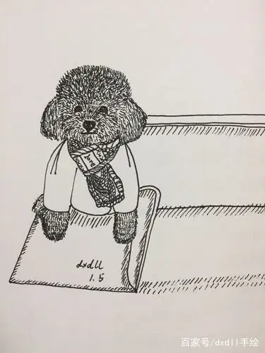 黏人无敌,可爱万岁,一组关于泰迪狗狗的手绘合集