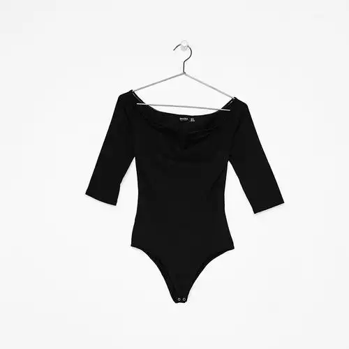 欧美时尚性感小心机v型一字领连体衣