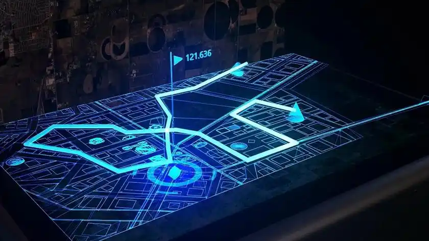 数字沙盘中呈现的全息影像