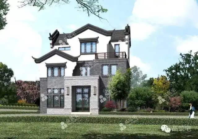 新中式建筑的经典之作,这个"徽派"小别墅有点小清新!