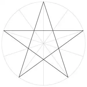 正确的形状模板几何形状的五角星形五尖星, 矢量绘制五角星在一个圆圈