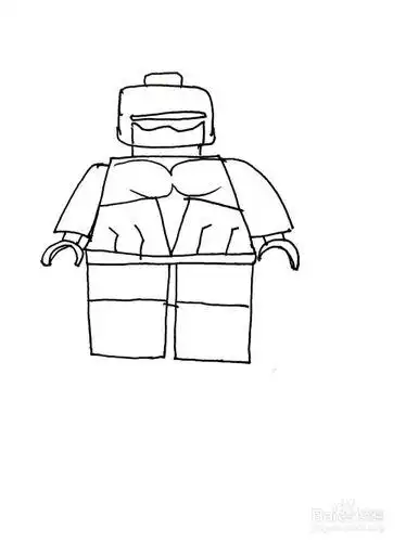 我要打超人乐高小人简笔画