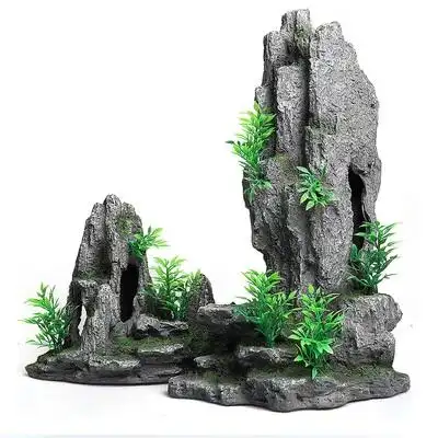 假山小型迷你在里虾放18米全套拱形石假山流水造景