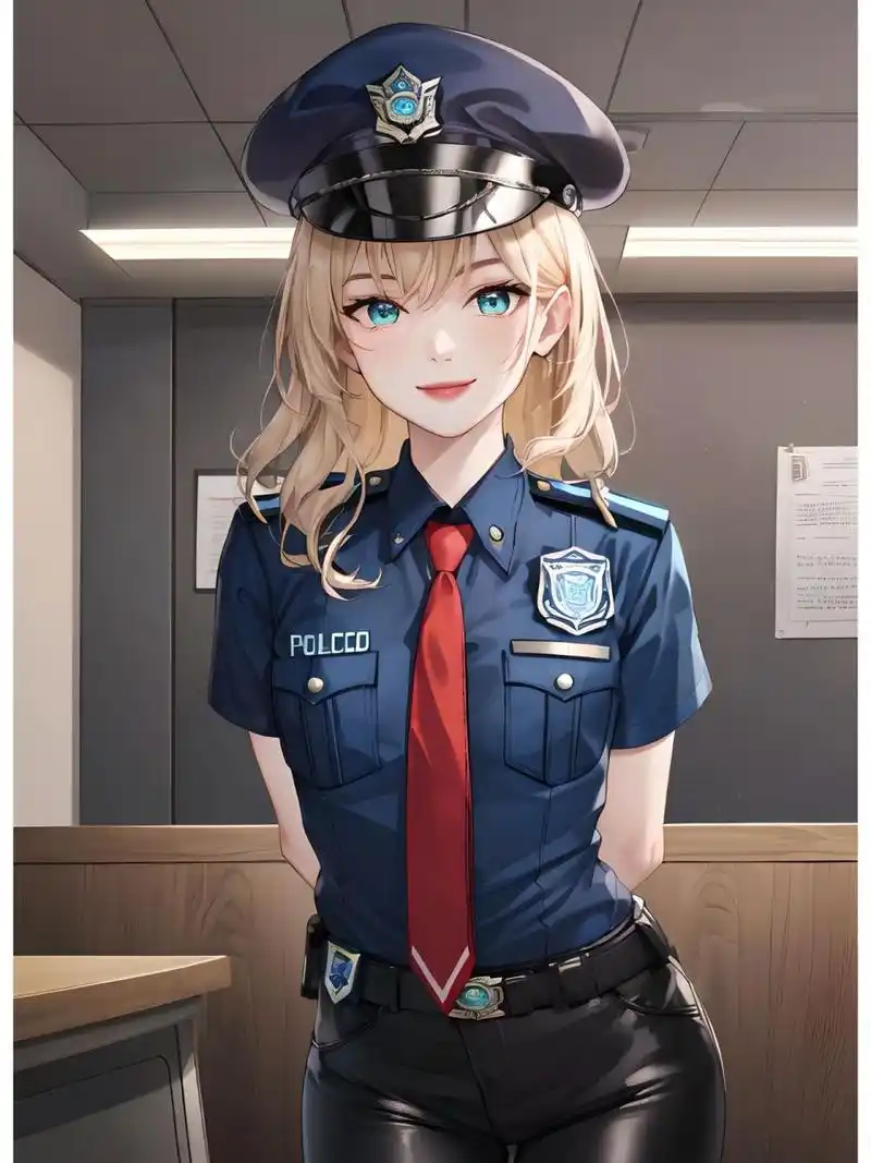 动漫壁纸--二次元女警姐姐