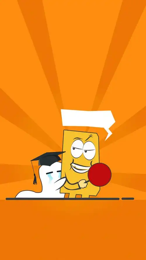 橙色卡通h5背景