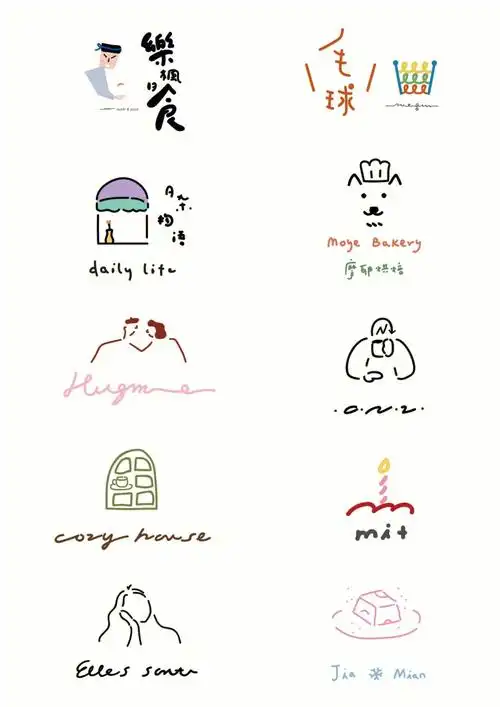 原创设计logo可可爱爱小清新妈妈爱你们