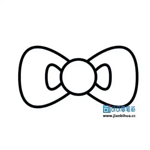 蝴蝶结的简笔画_简笔画蝴蝶结的画法