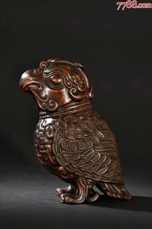 晚清老沉香神鸟摆件-价格:1800元-se87792775-木雕摆件-零售-7788紫砂