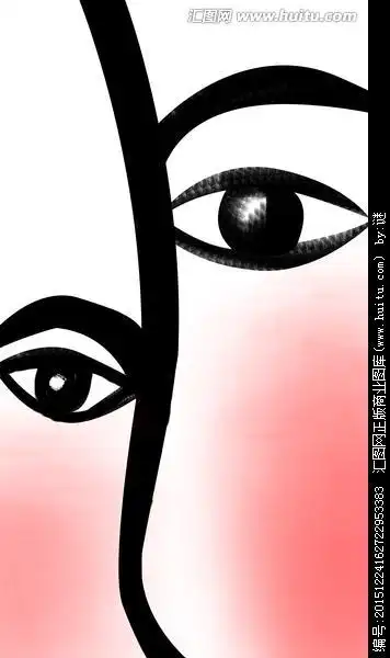 人脸抽象画简笔画