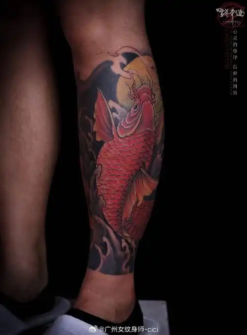 广州纹身##传统纹身##锦鲤纹身