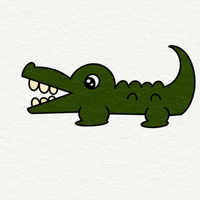 小鳄鱼简笔画教程94超好用的手抄报素材.