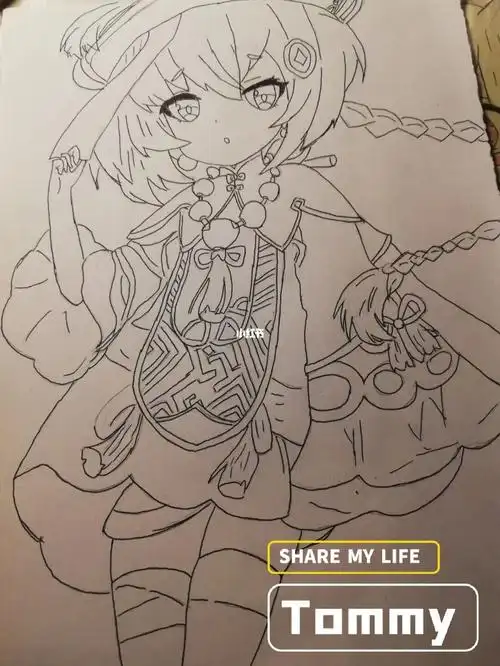 卡哇伊  #爱画画  #临摹  #七七 #原神