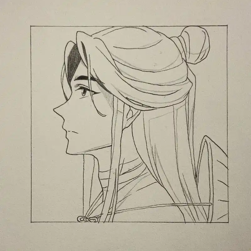 手绘|谢怜   暂时没想到文案,大家来评论区打个样叭.